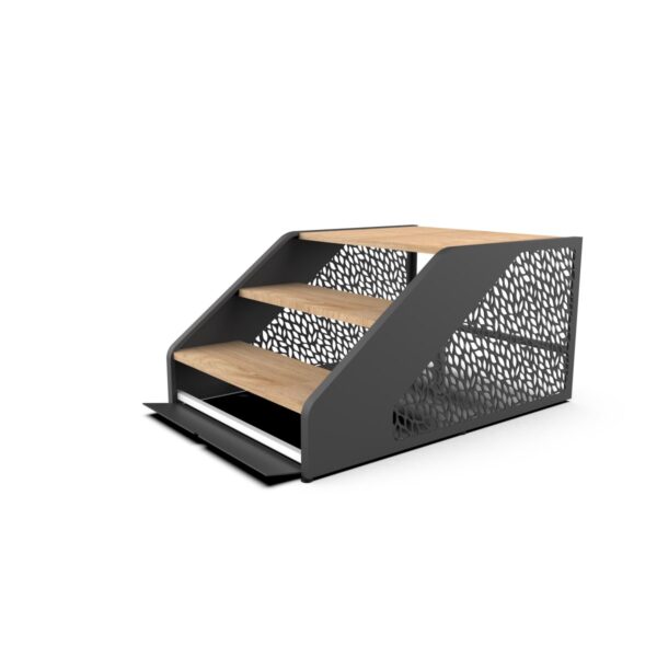 Escaleras del spa Heaven - RAL7016 / Wood brown step