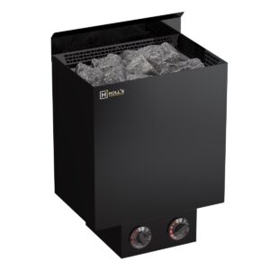 Estufa eléctrica HOLL'S VULKANO negra 9 kW