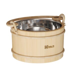 Cubo con inserto de acero inoxidable de 5L