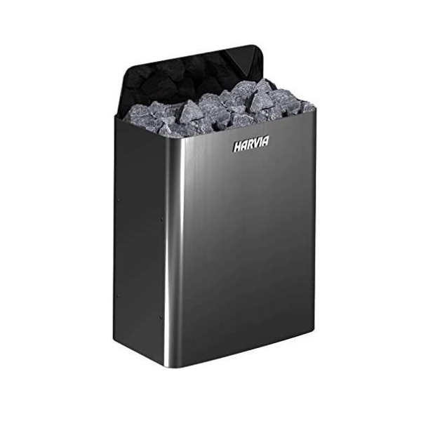 Estufa HARVIA Wall Negra Modelo 4,5kW sin unidad de control
